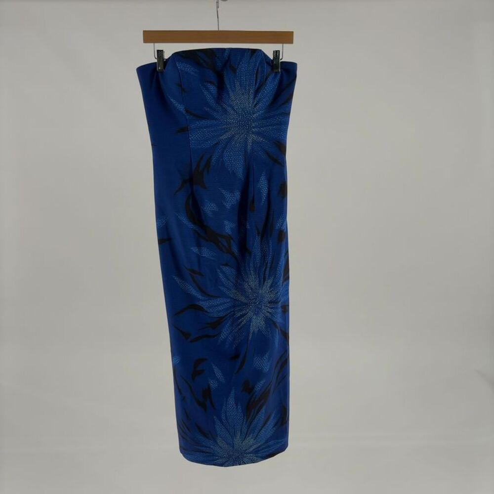 Rene Ruiz Strapless Straight Across Midi Dress